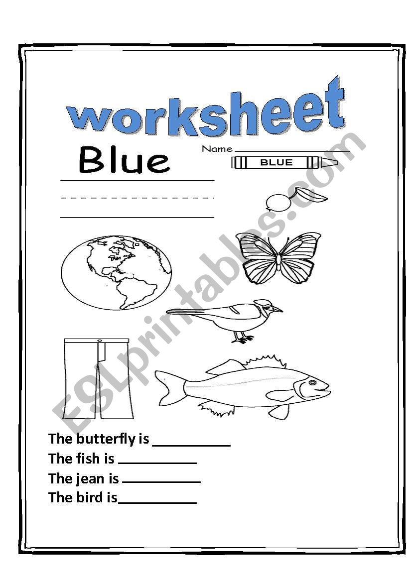MY COLOR BLUE worksheet