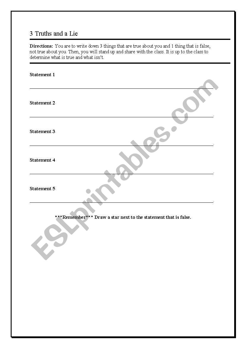 icebreaker worksheet