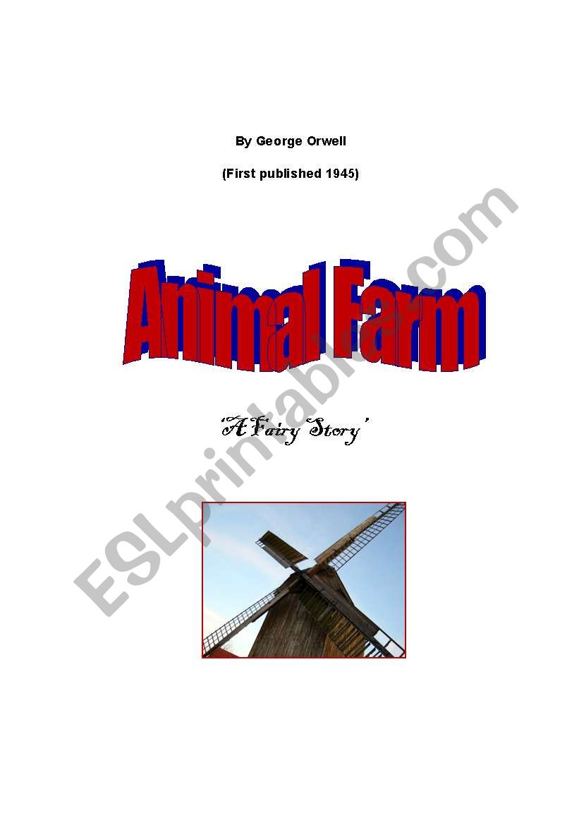 animal farm (george orwell) worksheet