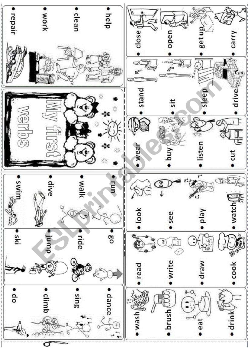 my first  verbs----( mini book)