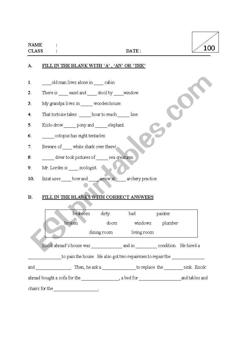 test1 worksheet