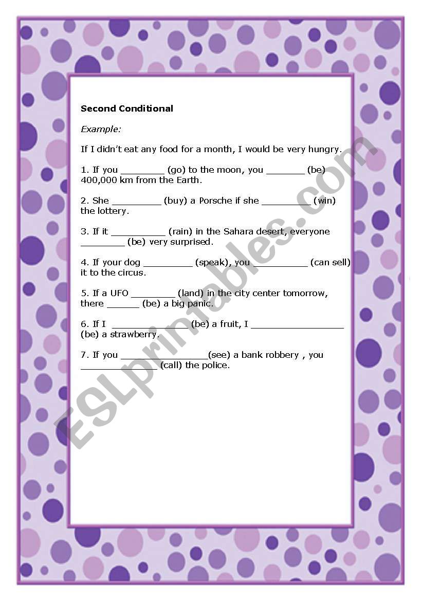 Second Conditional - part II worksheet