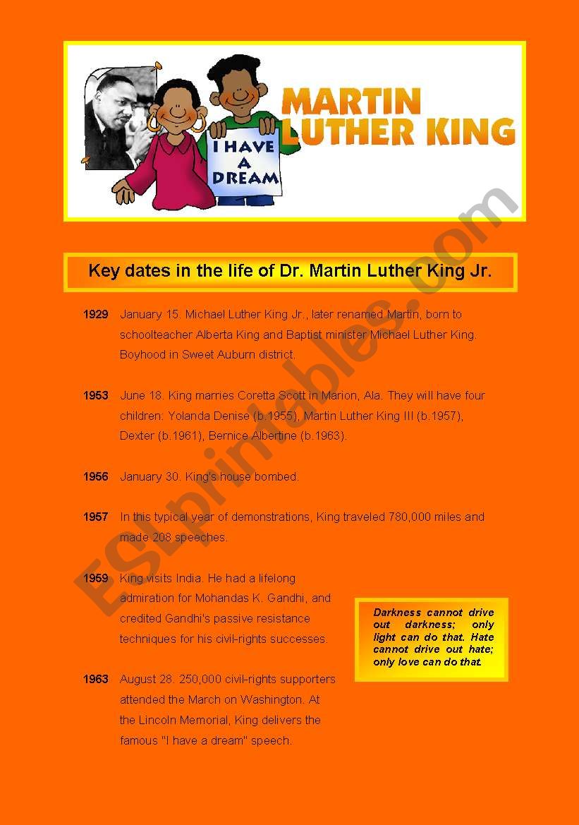 Martin Luther King ( 2 pages ) 
