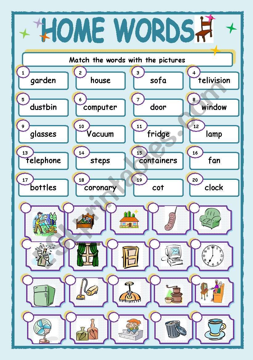 HOME  WORDS worksheet