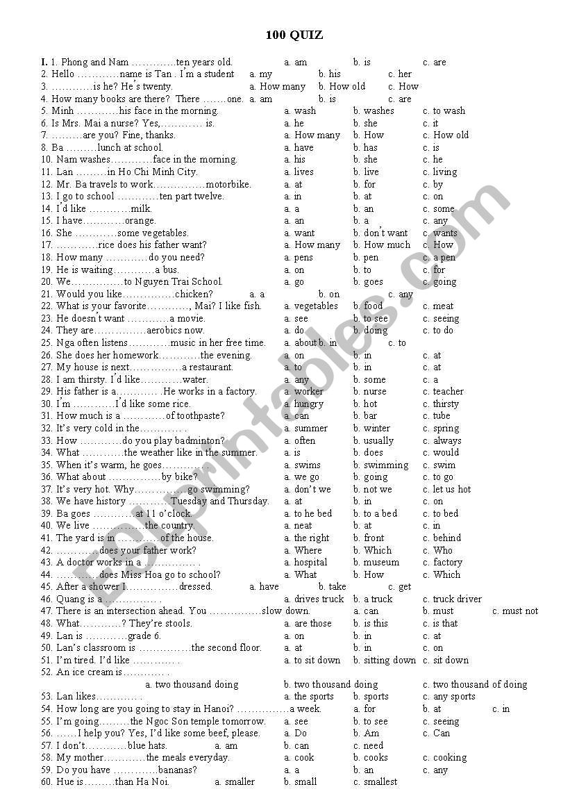 100 quiz 3 worksheet