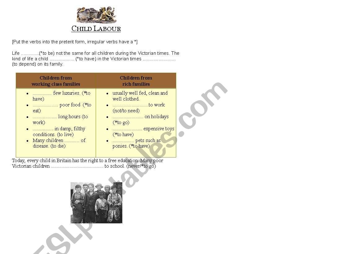 Child Labour worksheet