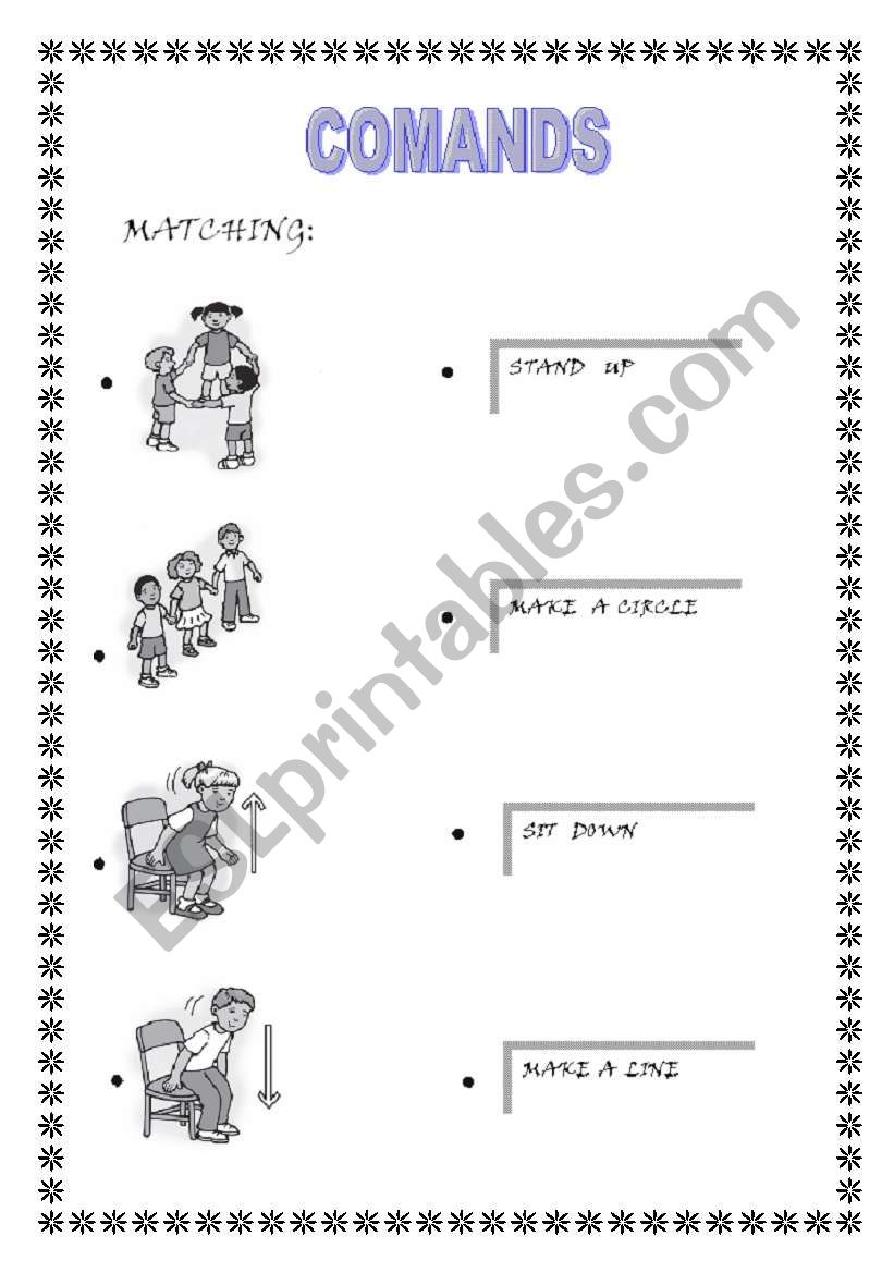 COMANDS worksheet