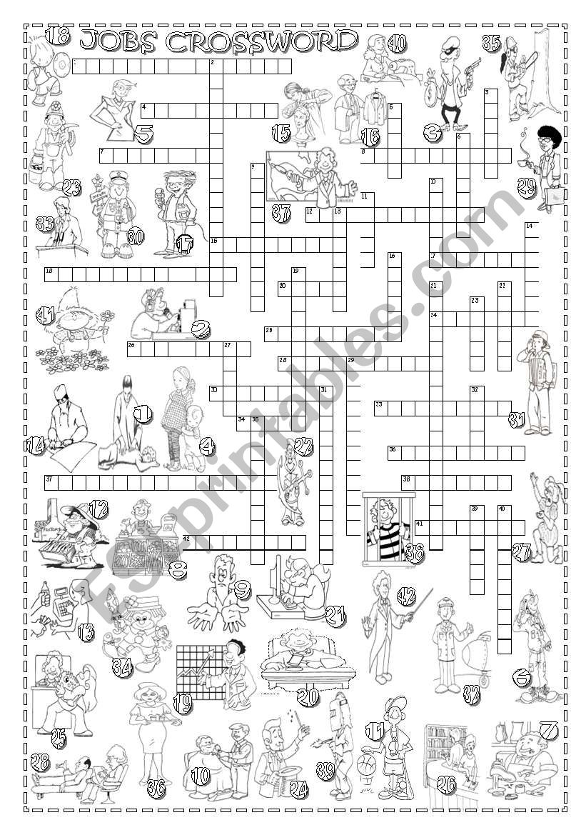 JOBS CROSSWORD worksheet