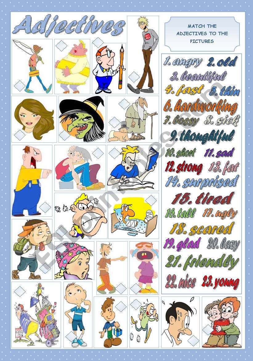 ADJECTIVES worksheet