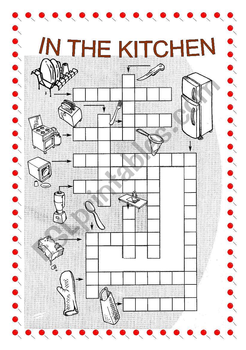 In the kitchen worksheet