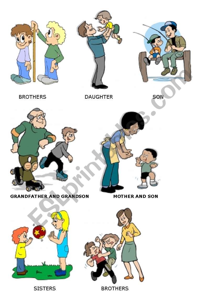 Family members worksheet