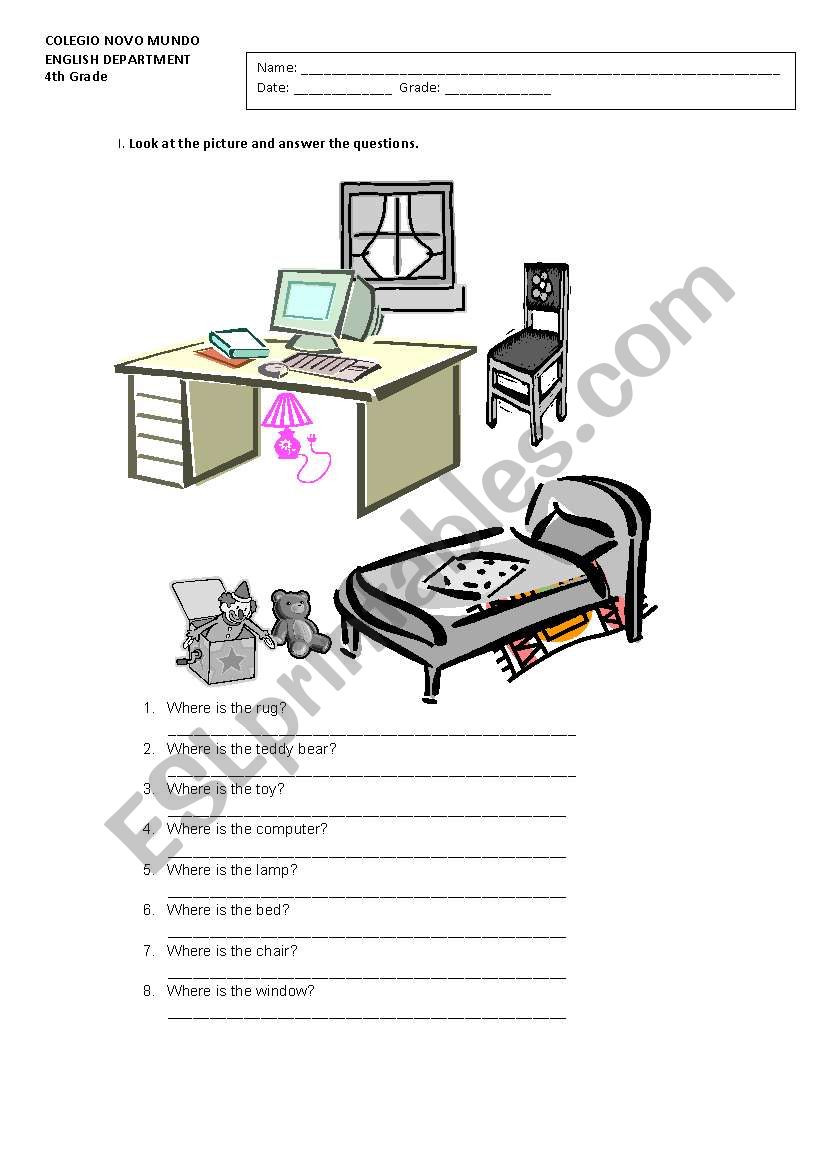 Prepositions worksheet