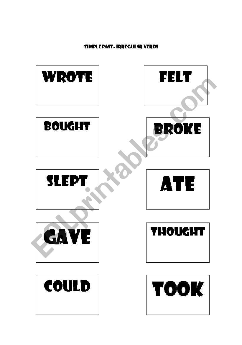 Simple Past - Irregular Verbs worksheet