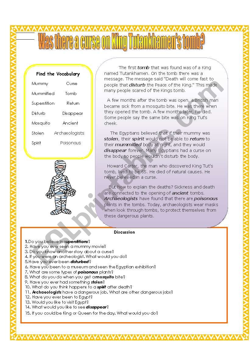 Ancient Egypt worksheet