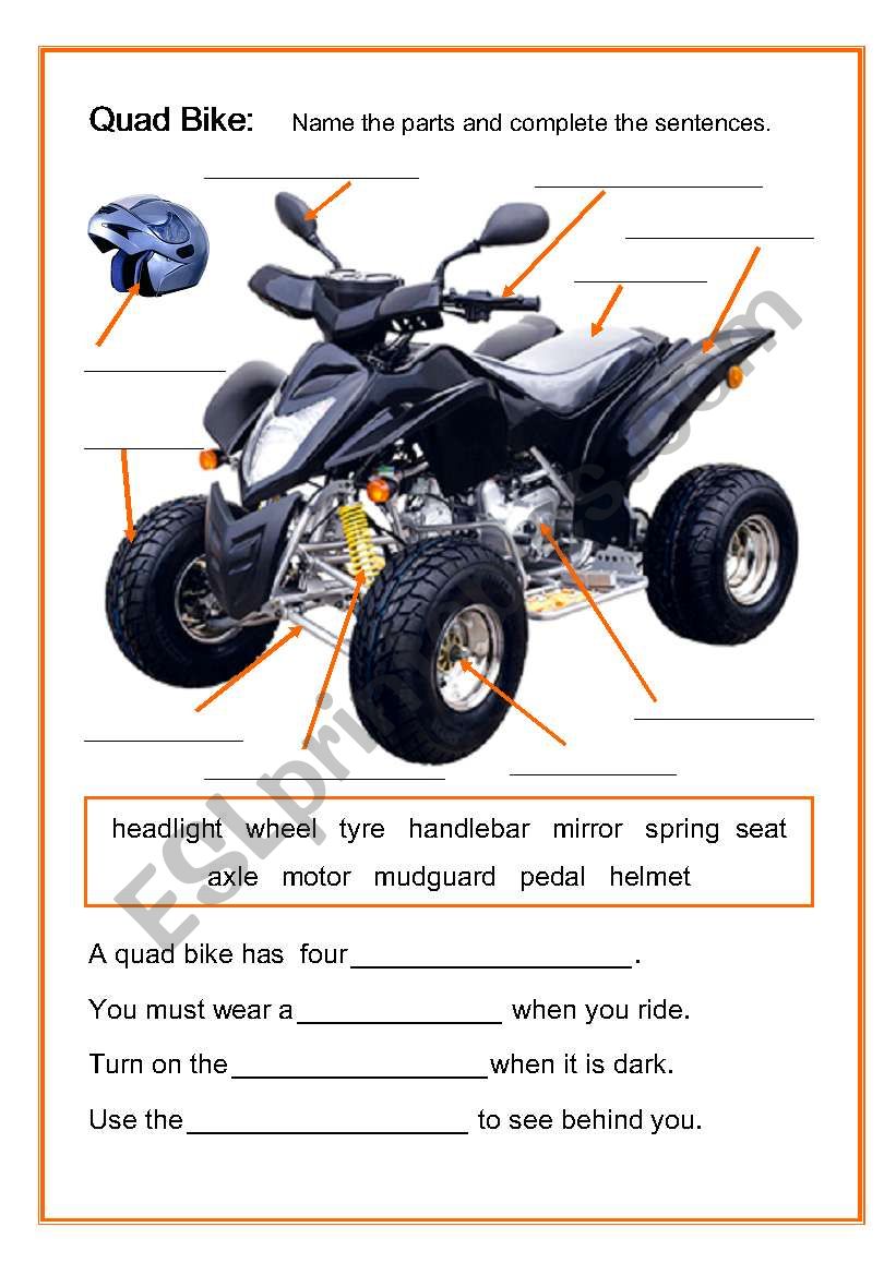 Quad Bike worksheet