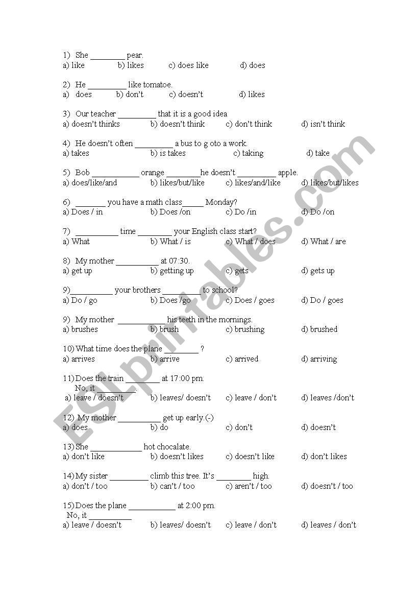 quiz worksheet