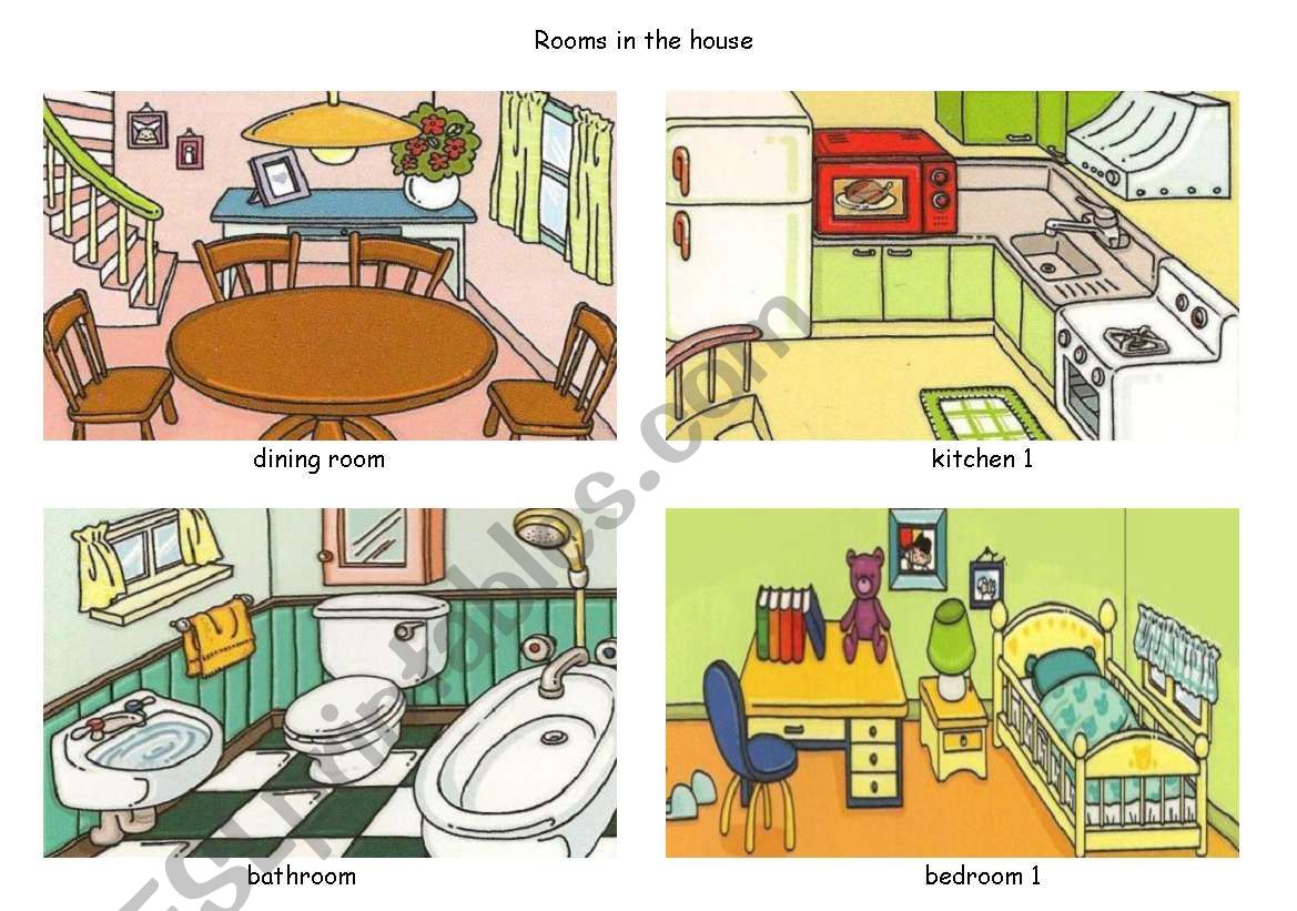 Rooms in the house - ESL worksheet by mytijana