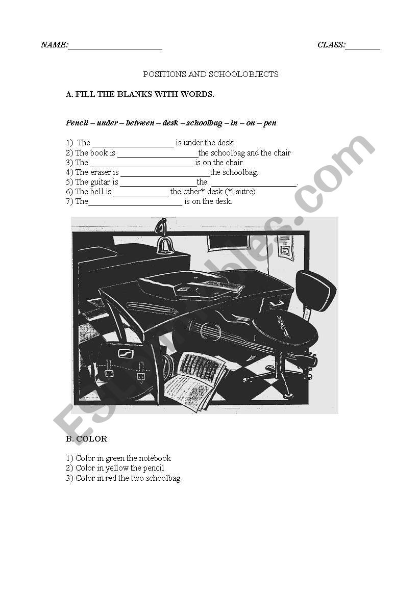 positions  worksheet