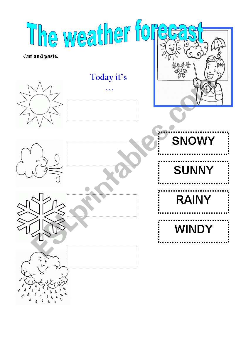 The weather forecast worksheet