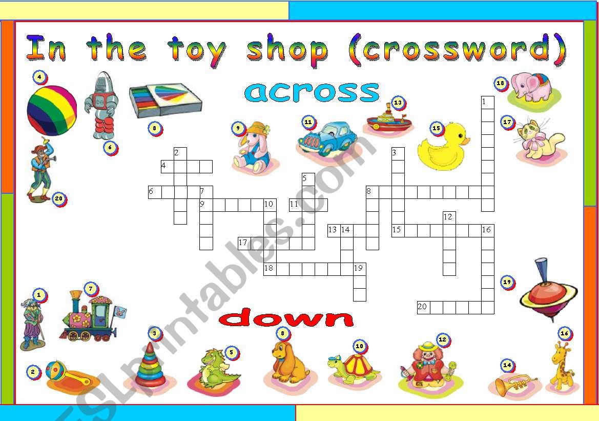 In the toy shop - Crossword (KEY)