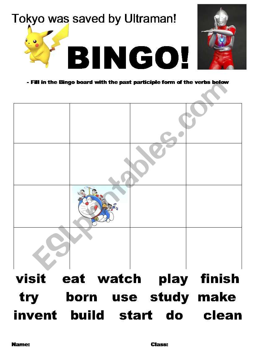 Present Perfect  Bingo worksheet