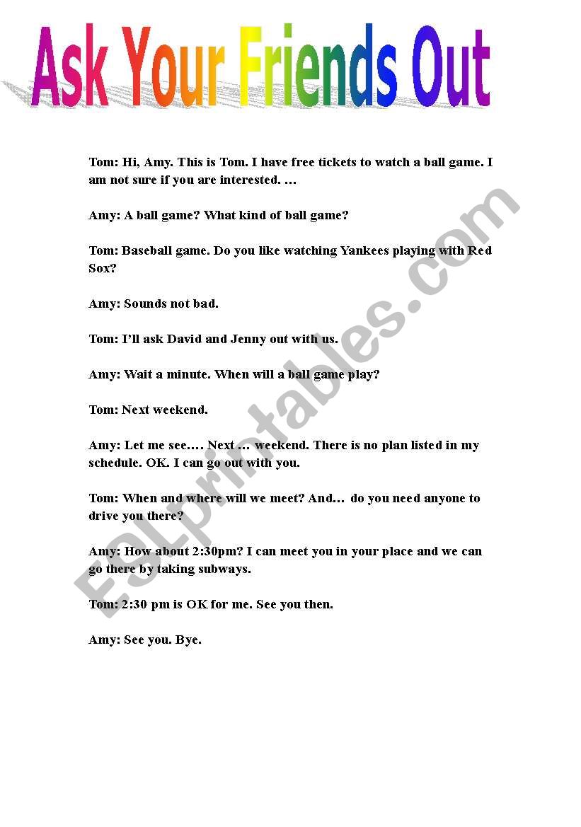 Conversation ~~ worksheet