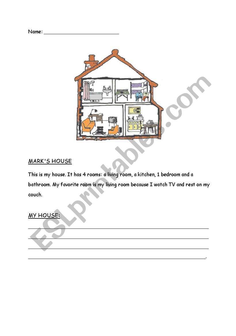 My house worksheet