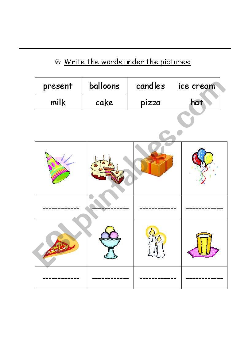 birthday worksheet