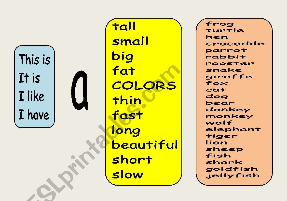 building sentences worksheet