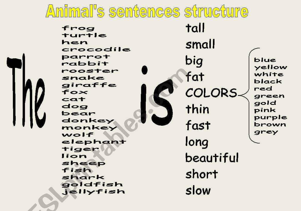 building sentences worksheet