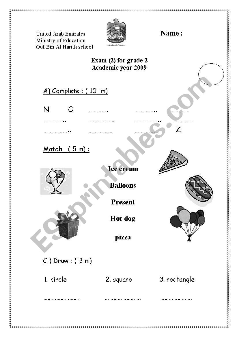 birthday + animals worksheet