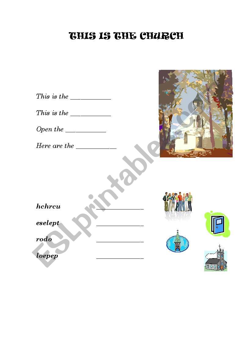 This is the Church worksheet