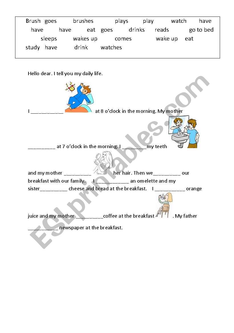 present simple worksheet