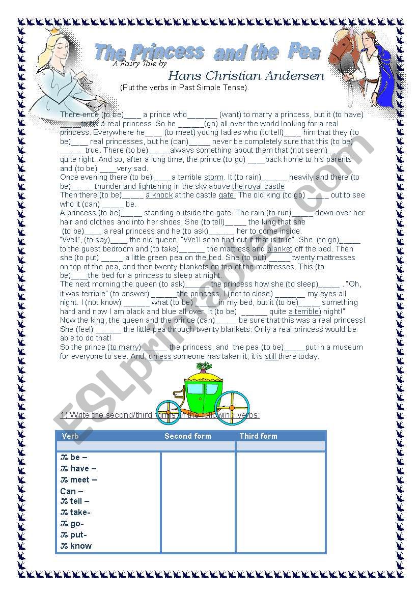 The Princes and the Pea worksheet