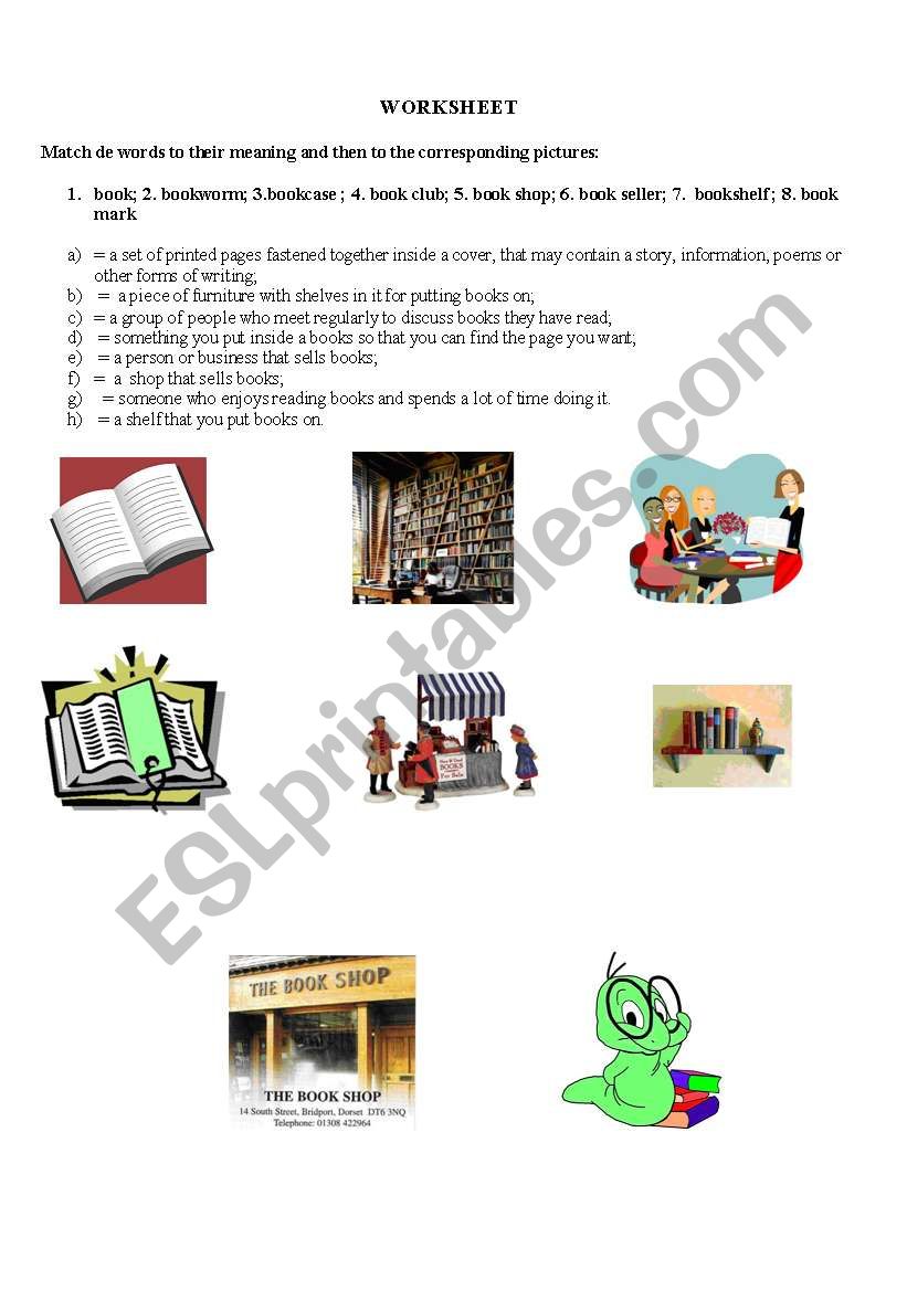 Books worksheet