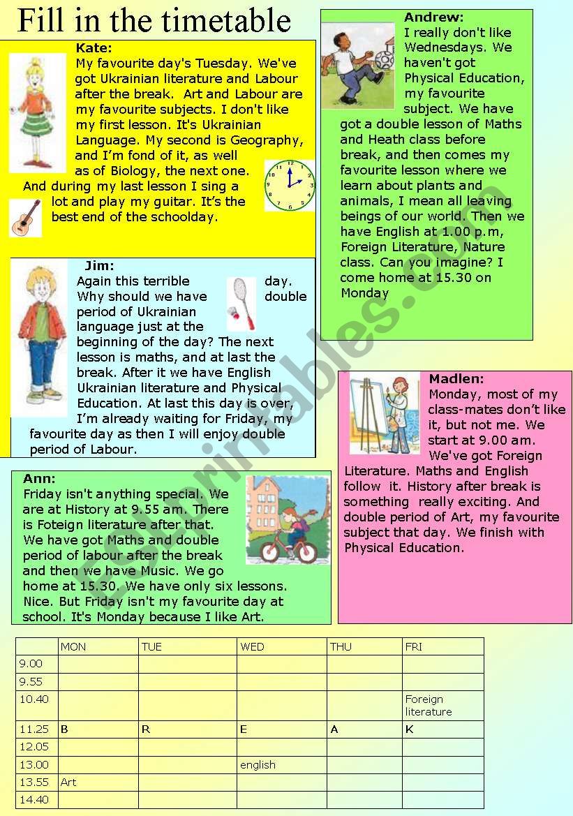 SCHOOL TIMETEBLE_fill in exercise_editable_with key