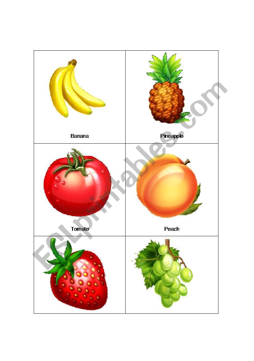 Fruit Flashcards worksheet