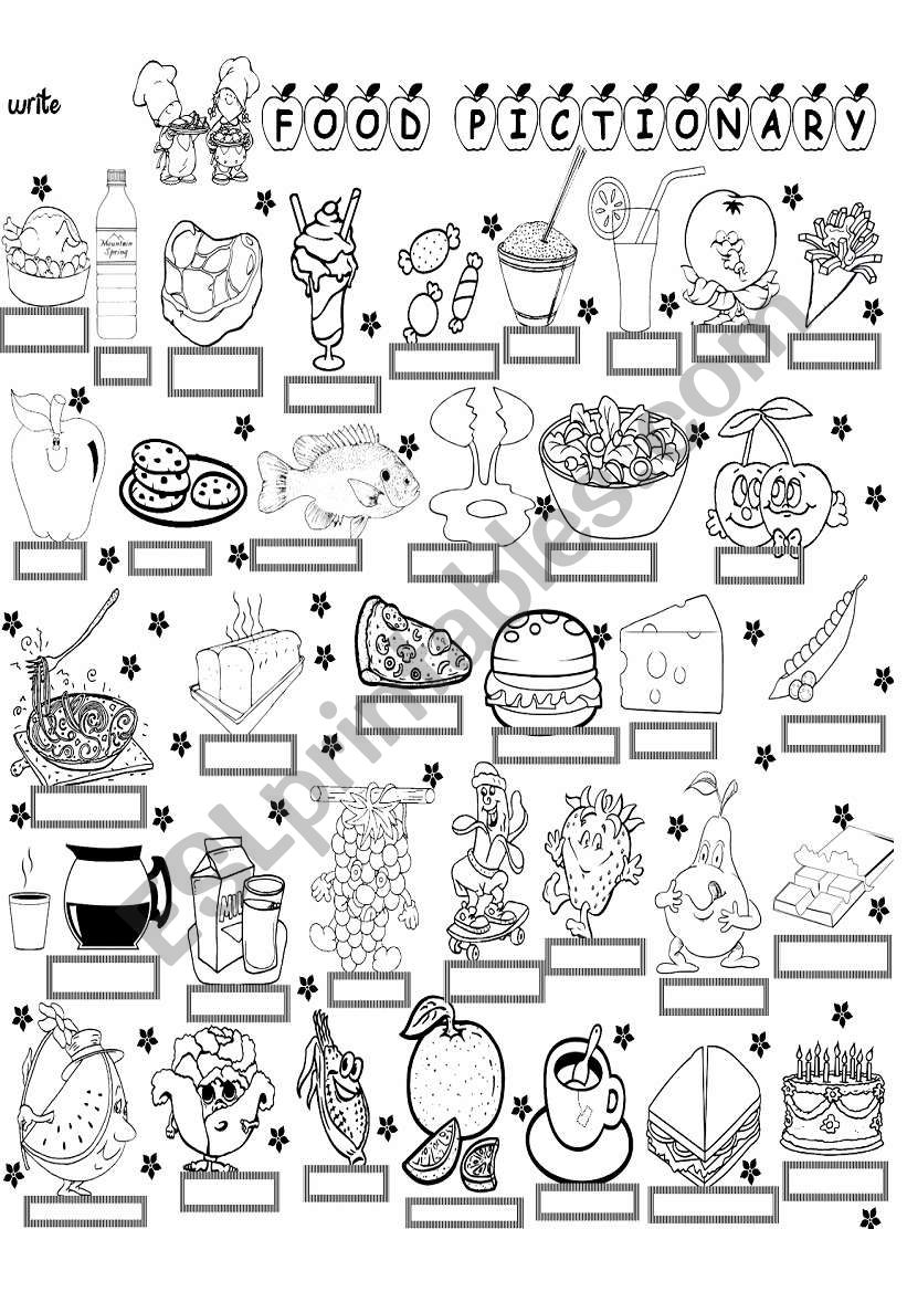 more food worksheet