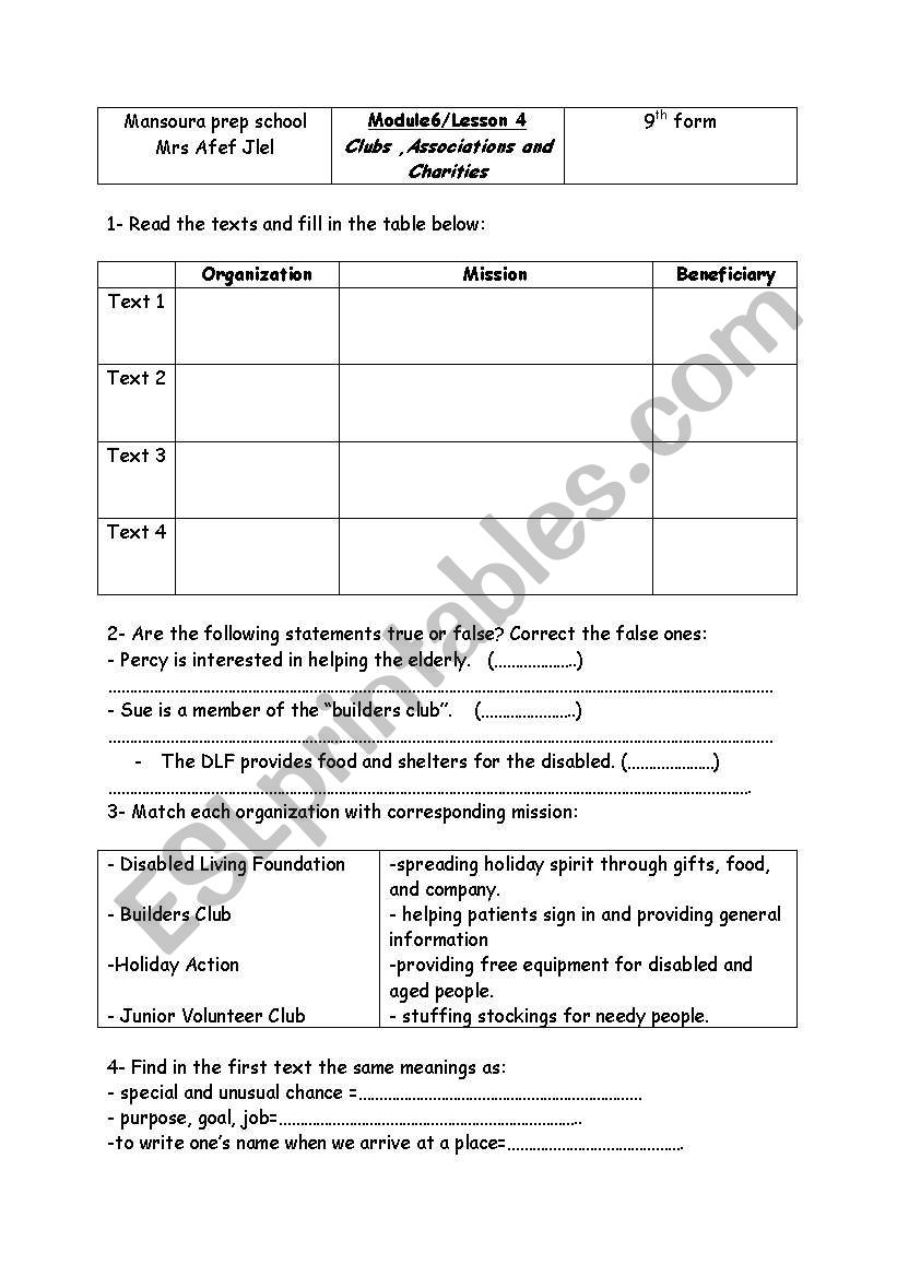 civility worksheet