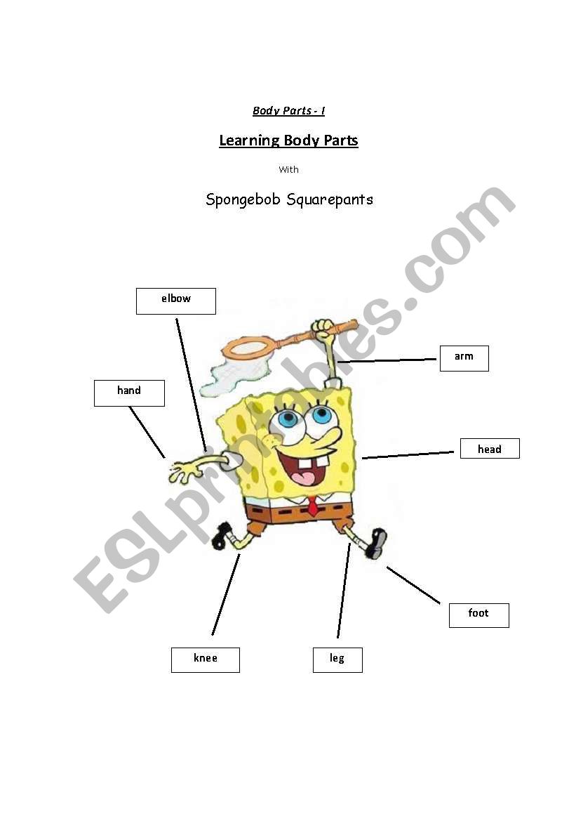 Body Parts worksheet