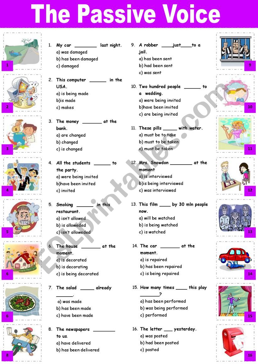 The Passive Voice worksheet