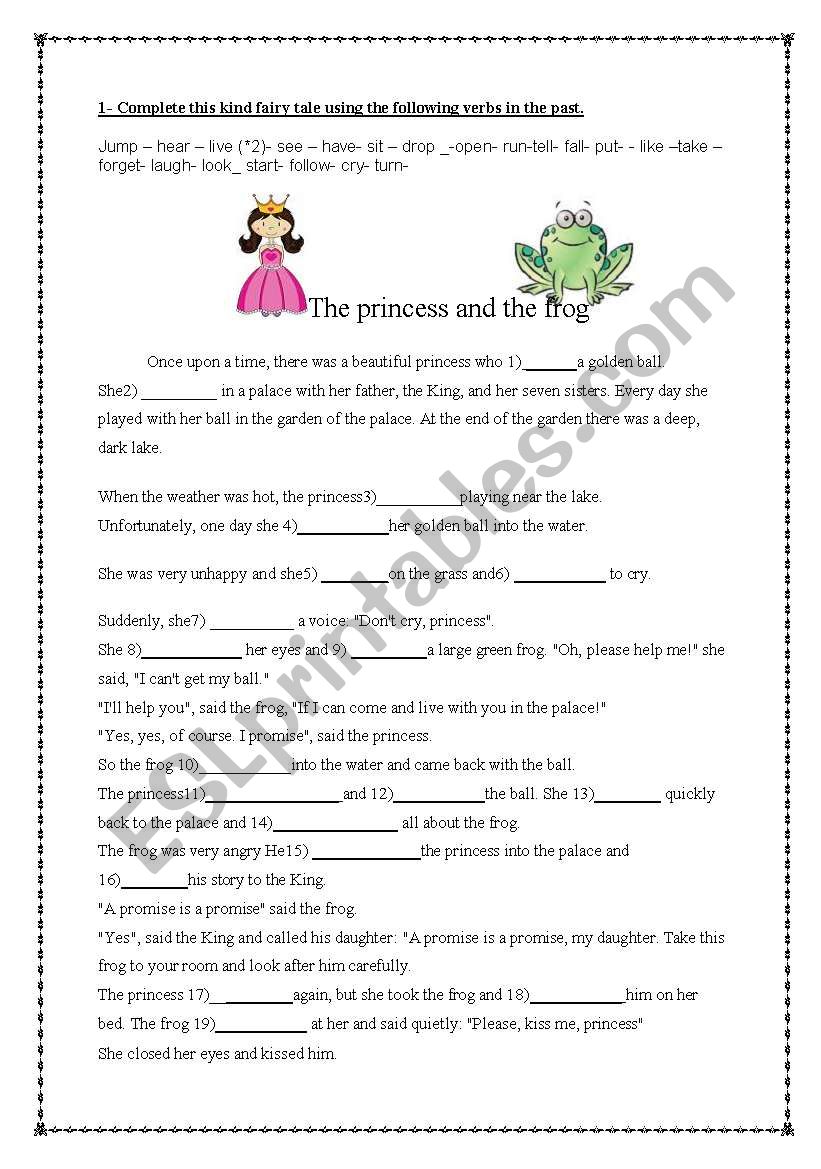 the princess and the frog ( irregular verbs)