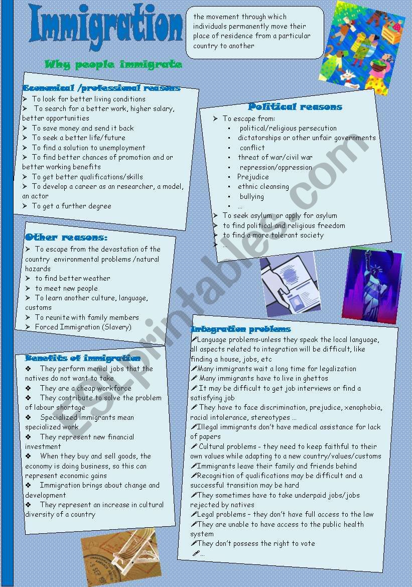 Immigration worksheet