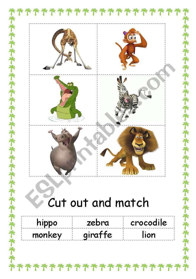 Wild animals worksheet