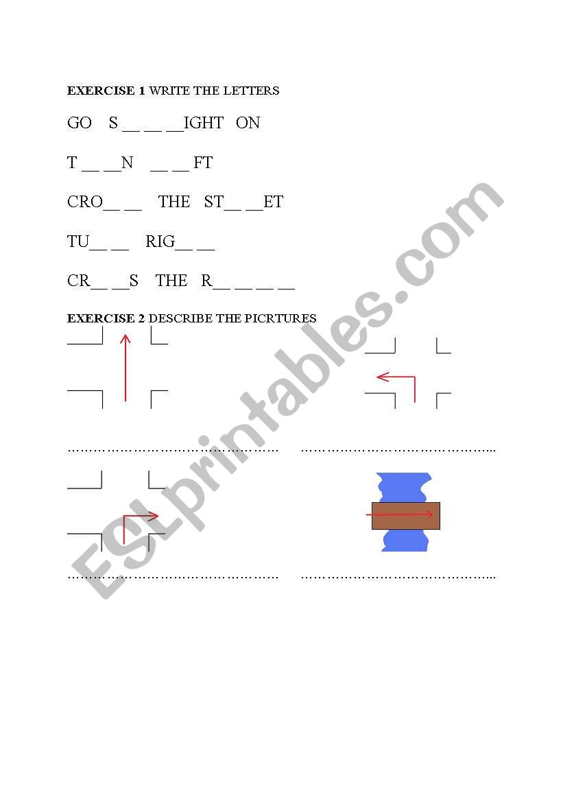 directions worksheet