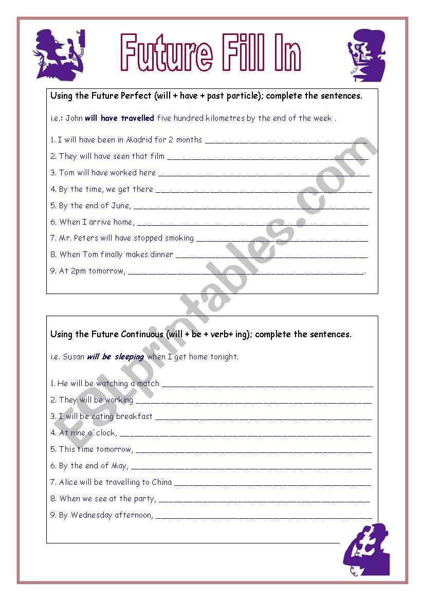 Future Fill In worksheet