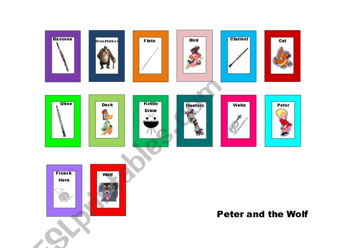 Peter and The Wolf Mini Flashcards