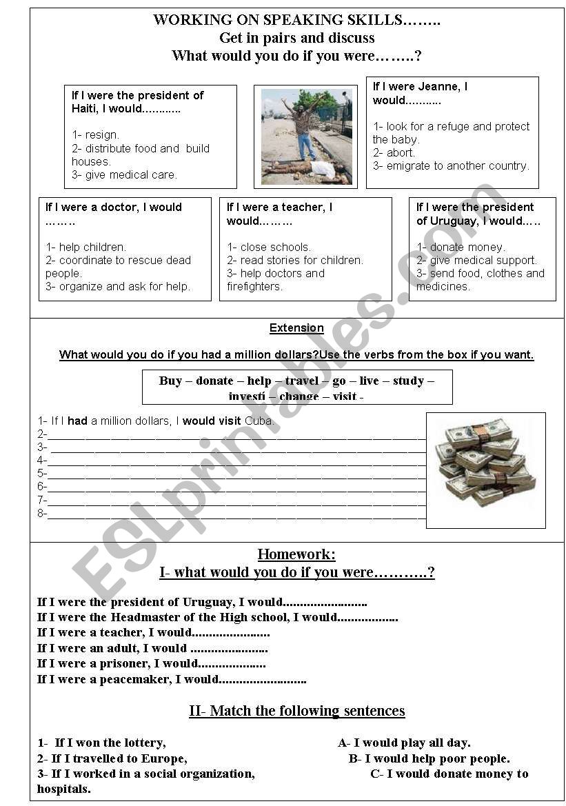 What would you do if.......? worksheet
