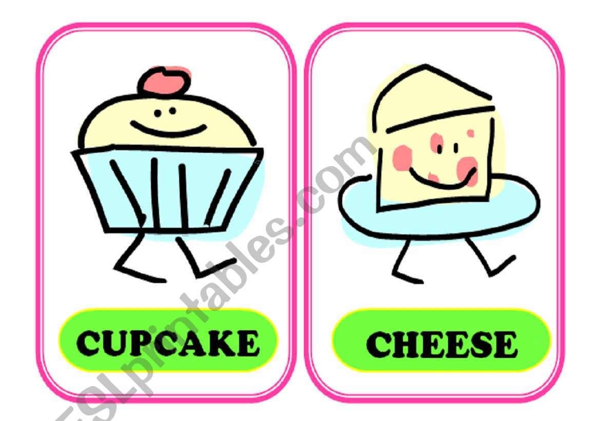 Food Flash-cards 3/3 worksheet