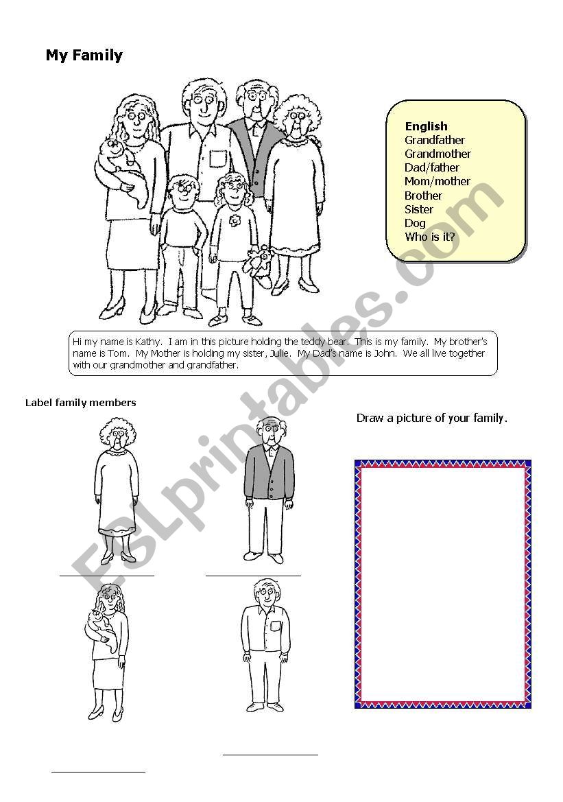 Family worksheet